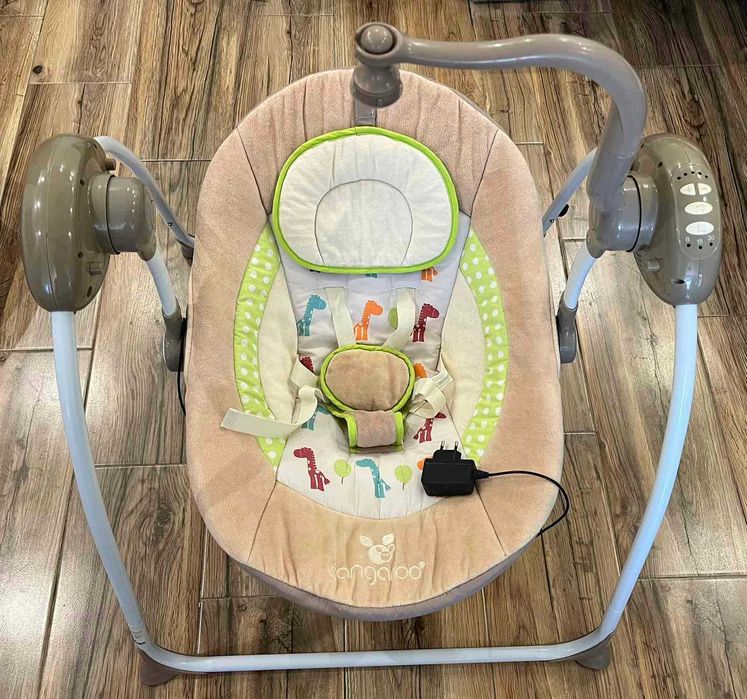 CANGAROO Електрическа люлка Baby Swing капучино