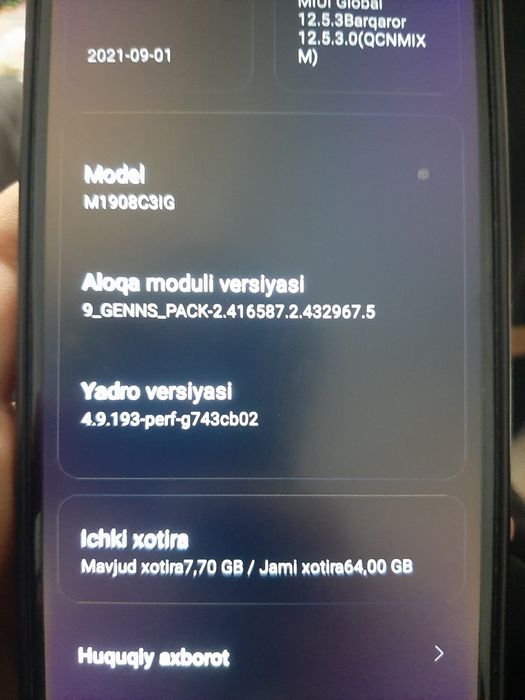 Redmi 8  64/4gb xotira