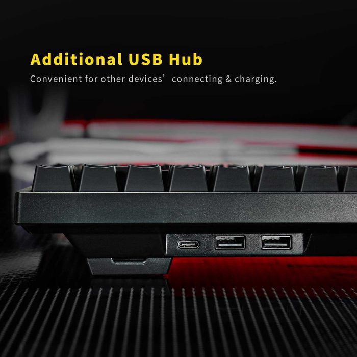 Tastatura mecanica DREVO Gramr 75%, Blue Switch, US QWERTY