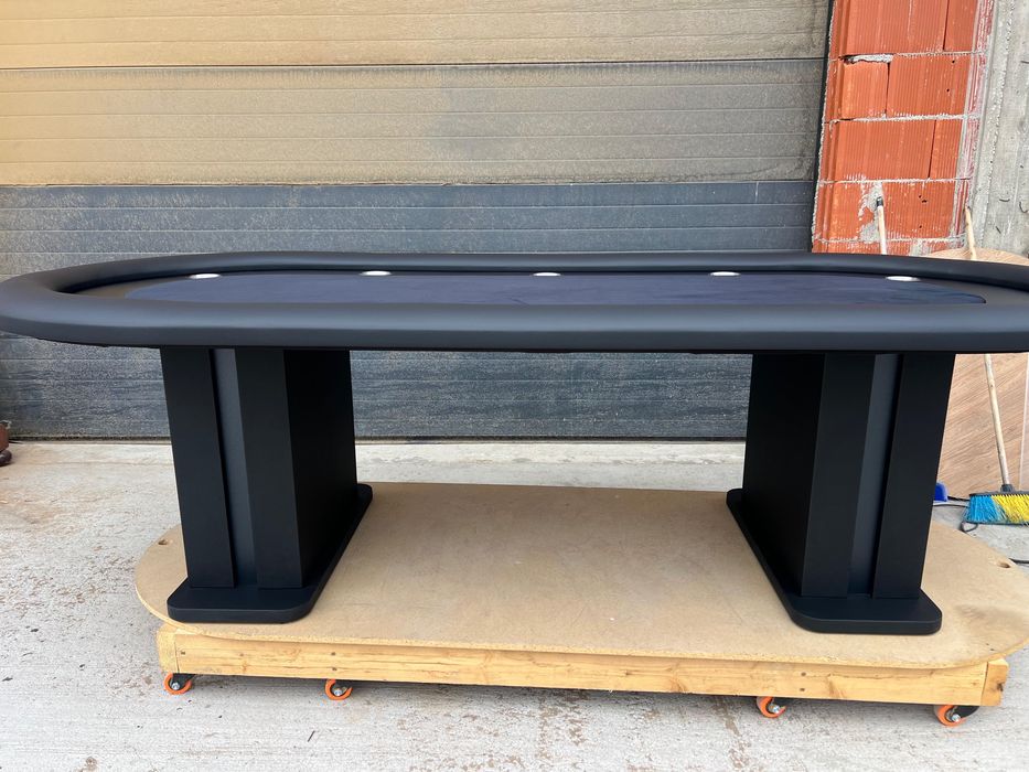 Masa poker full black CustomTables.eu fabrica mese poker comanda