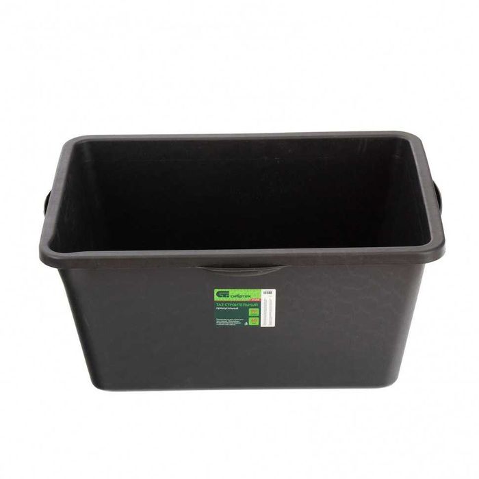 Тазы строительные Сибртех 40–90 л, круглые и прямоугольные, Россия