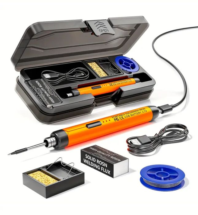 Pistol de lipit portabil temperatura ajustabila, Set complet