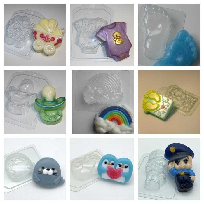 Пластиковые формочки для мыло