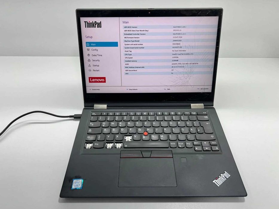 Laptop SH Lenovo X390 Yoga incomplet/piese YNC105 i5-8265U