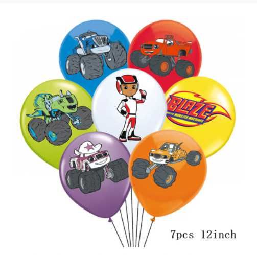 Пламъчко балони 2 модела, Фолиеви балони, Blaze Monster, рожден ден