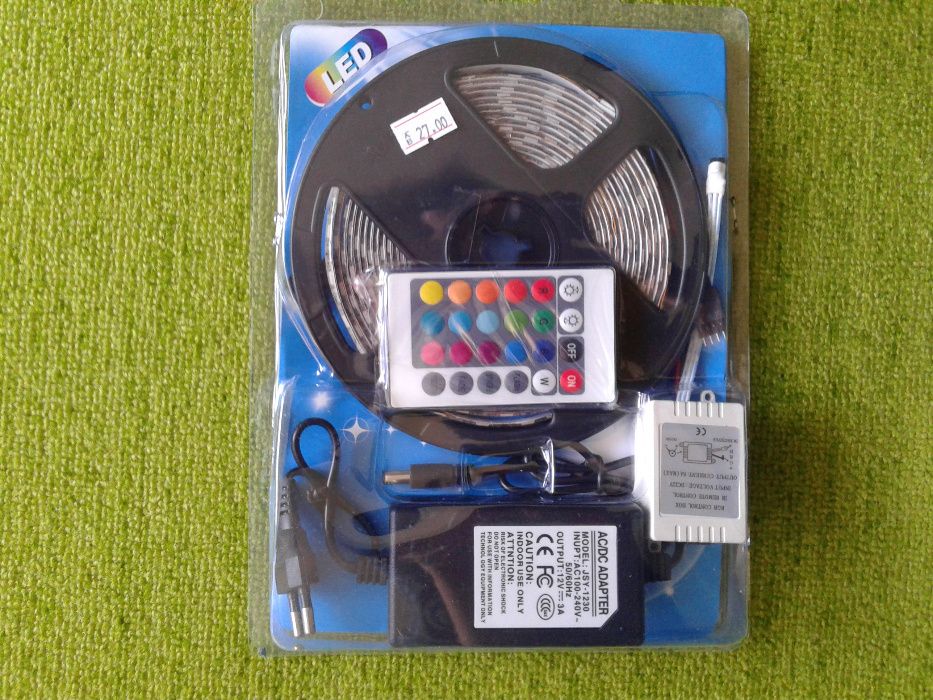 Намалено от 27 лв-Лед осветление RGB 5050 LED лента Лед лента 5м Диоди