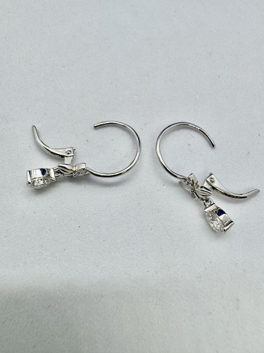 Сребърни обеци с мойсанит (Диамант) 0.5 карата