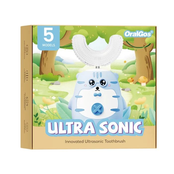 Детска електрическа 2 в 1 , 360 градусова U образна четка за зъби