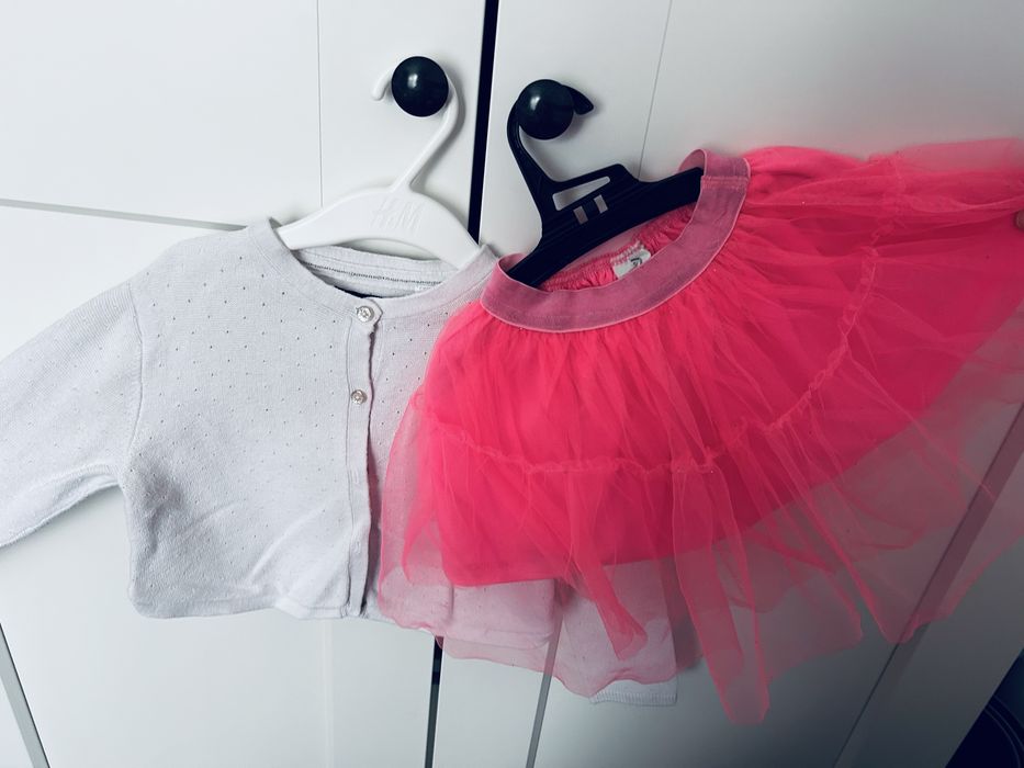 Bluza cu nasturi si fusta 92 cm