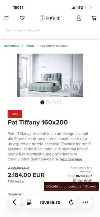 Pat Moale + Saltea 140/200