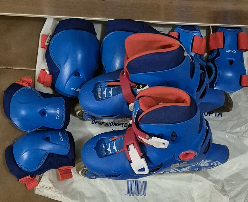 Детски светещи ролери с протектори