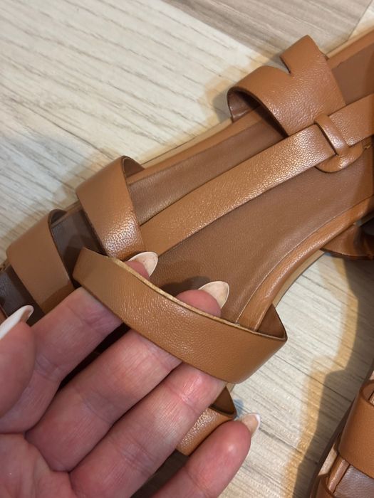 Дамски сандали естествена кожа на Topshop