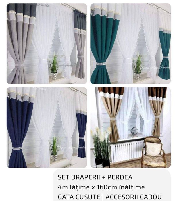 Perdele +draperii gata cusute