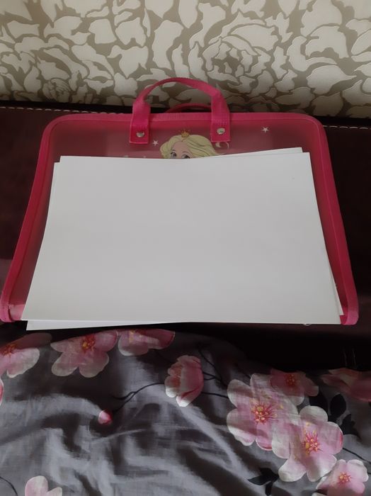 Папка и пенал для девочек с ручками