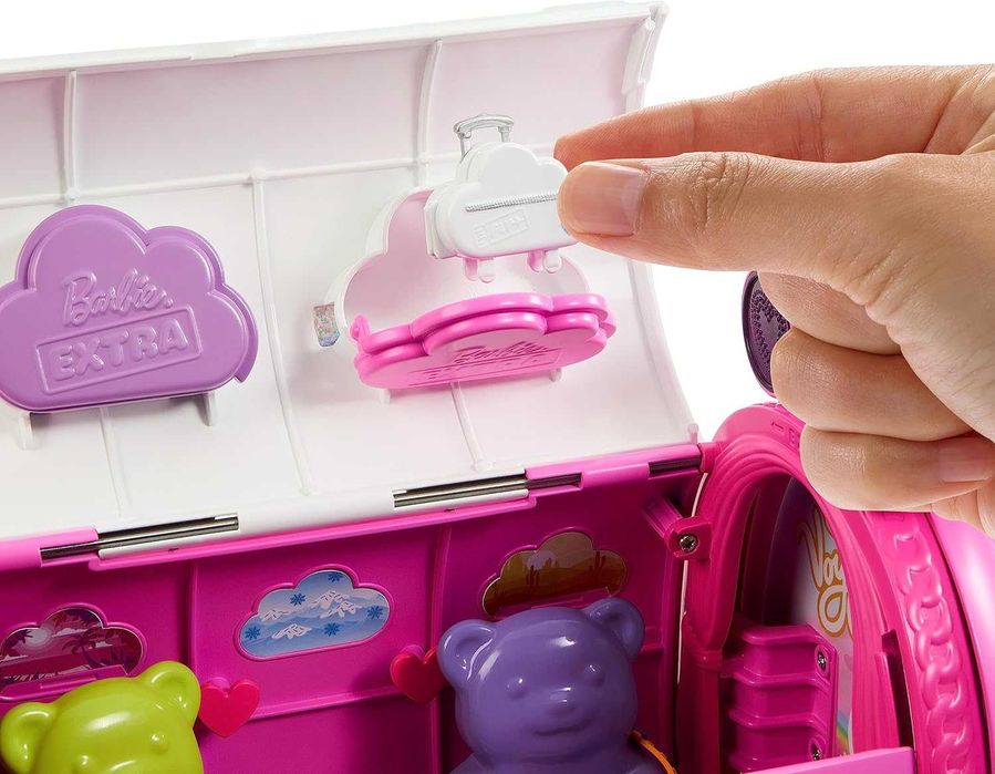 Самолет на Барби с кукла Barbie Extra Mini Minis с много аксесоари