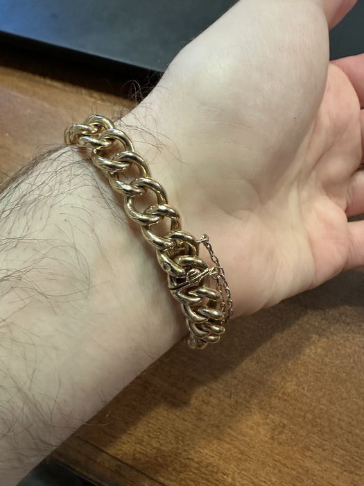 Златна гривна злато ланец синджир  Италия 18 карата унисекс перфектна