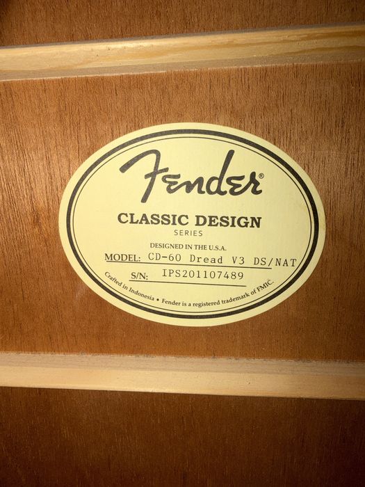 Гитара Fender акустическая