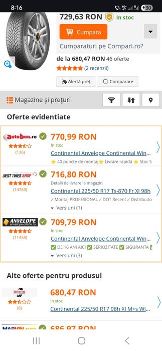 Jante 5x112 17" 225 50 17" anvelope iarna gume cauciucur i