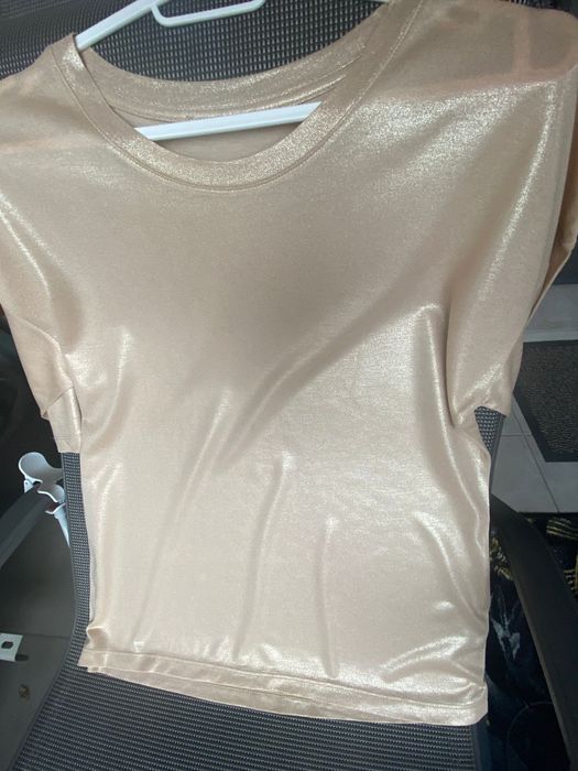 Tricou/Bluza bej sidefat, Mohito, marime S/36, nou fara eticheta.