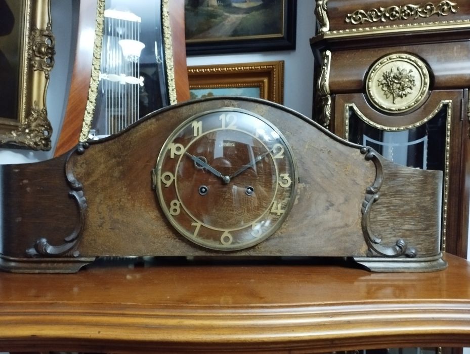 Ceas pendula de semineu Junghans 1937 cu pendul