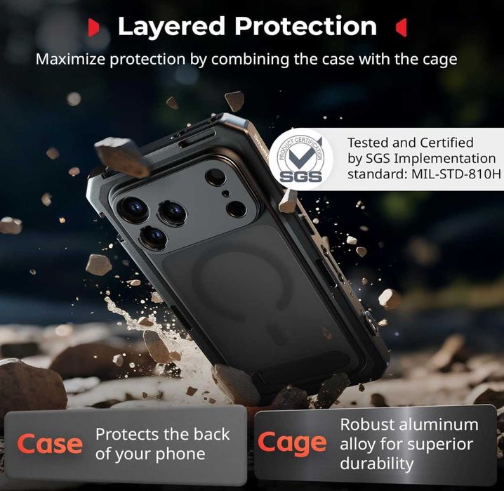 Smallrig 5541 - iPhone 17 Pro Max Mobile Dual Handheld Kit Lens Mount