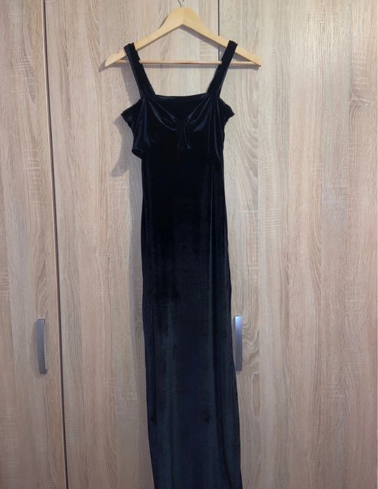 Rochie lunga de seara din catifea