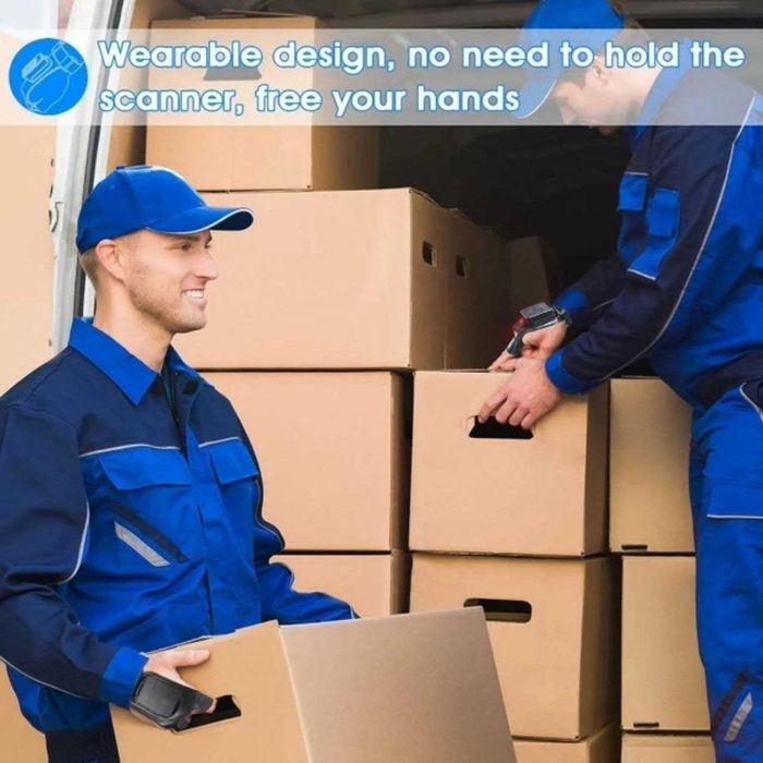 Беспроводной Bluetooth сканер штрих-кода, ручная портативная перчатка