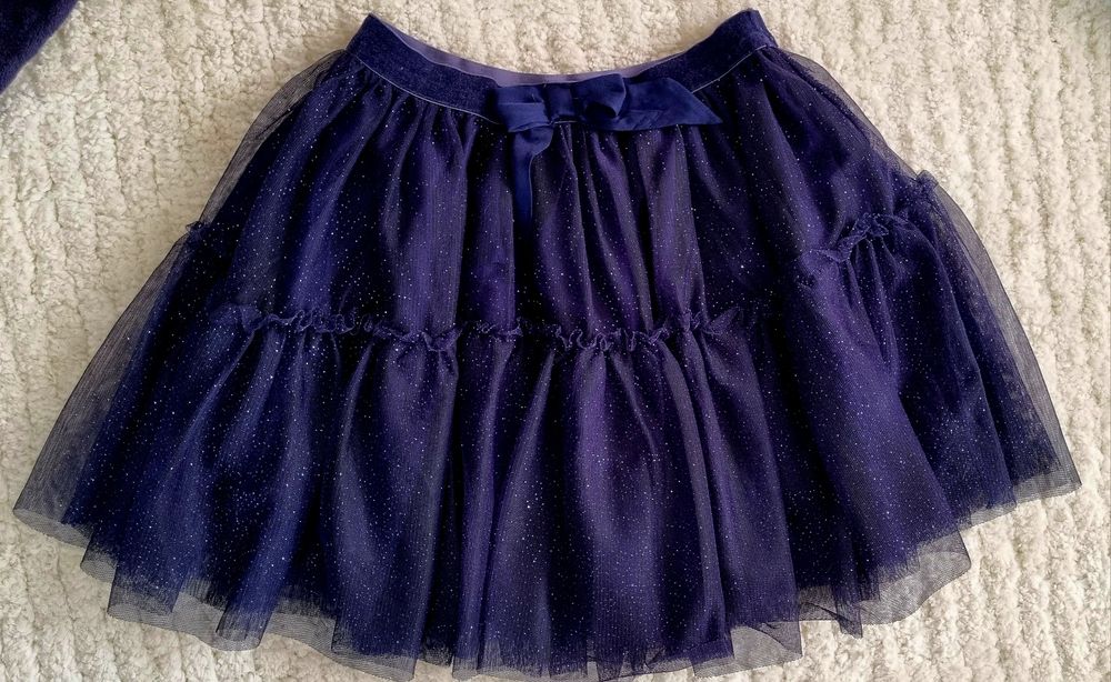 Сет блуза с пайети и бляскава пола H&M, 6-8г.