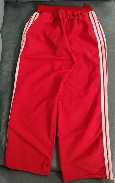 Pantaloni trening roșii Better Scarlet- wide leg/loose fit - Adidas - Mărimea 40