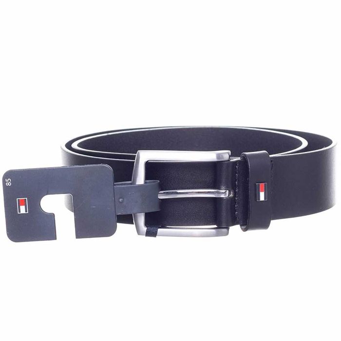 Curea Tommy Hilfiger din piele cu cataramă pătrată denton