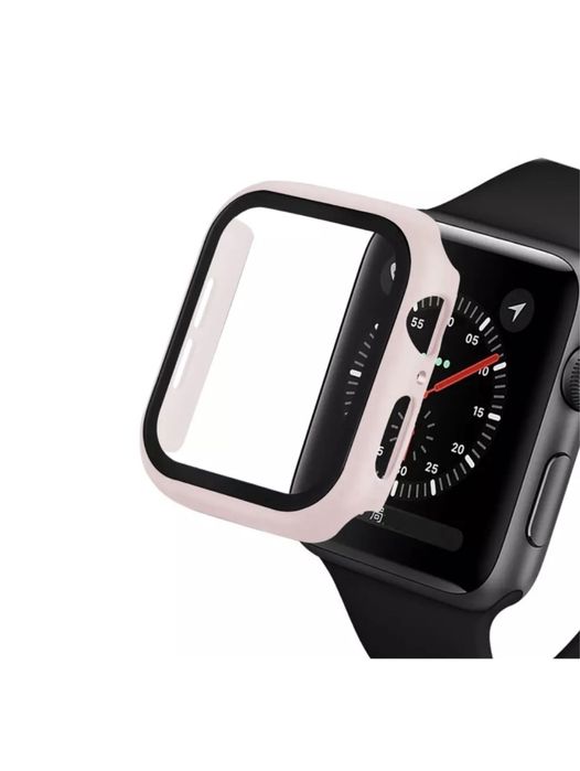 Husa Carcasa Ceas Apple Watch Margine Silicon Fata Glass Orice Marime