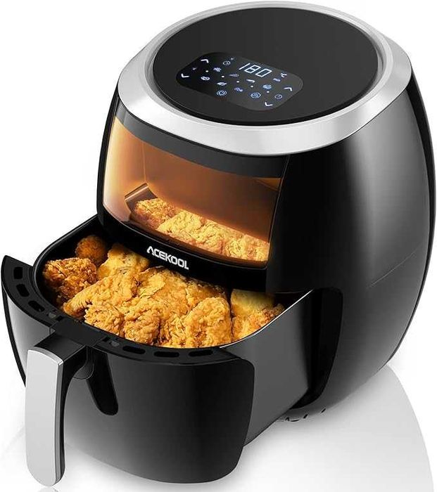 Friteuză cu aer cald Acekool, cu circulație rapidă a aerului, mare, 8L