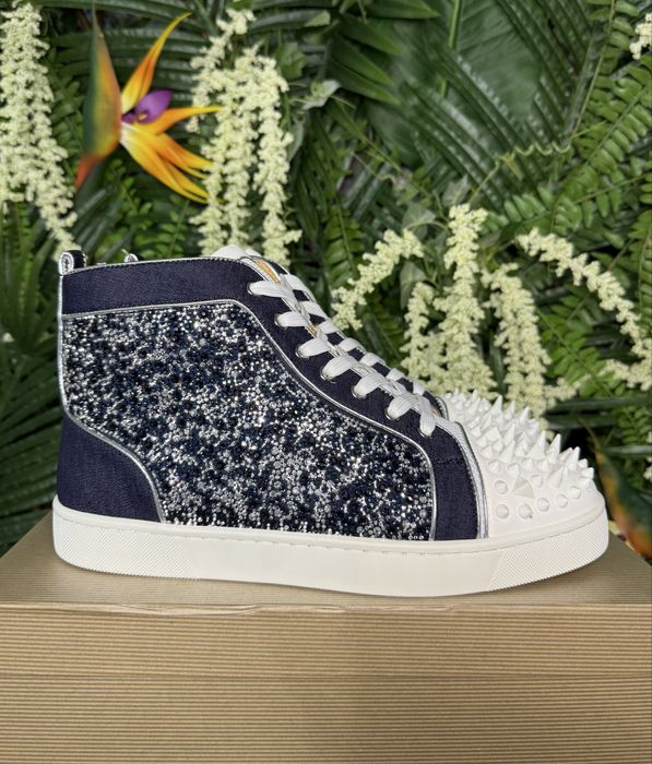 Christian Louboutin High White Blue