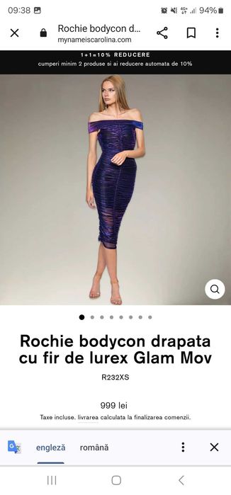 Rochie midi drapată