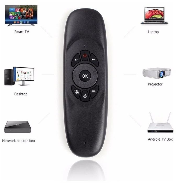 C120 2.4G Mini masofadan boshqarish pulti simsiz zaryadlovchi kompyute