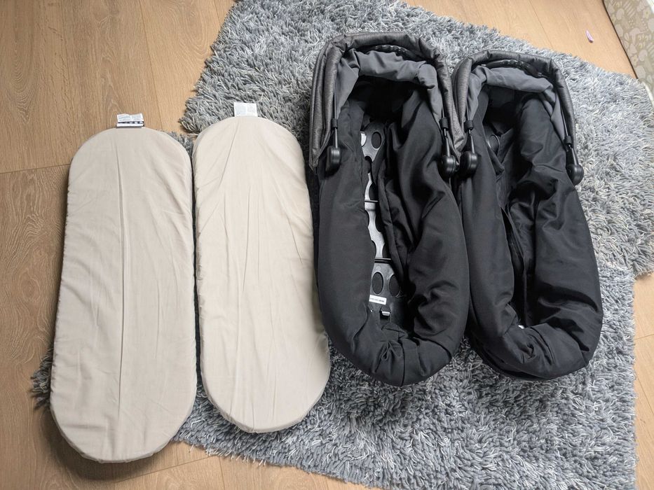 Mountain Buggy Duet Luxury Twin Pushchair With 2 Carrycots