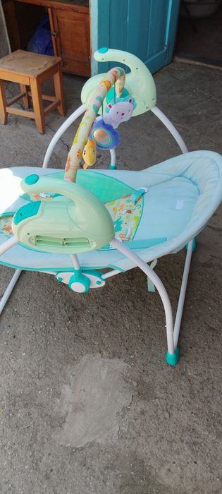 Детский шезлонг кресло кочалка