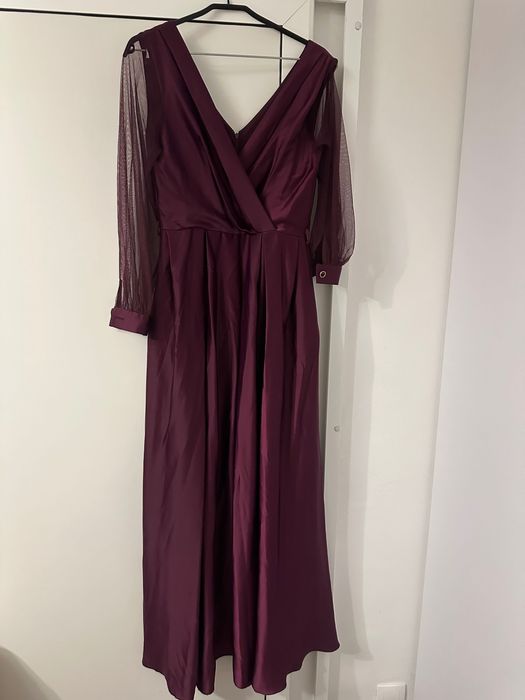 Официална/бална тъмно лилава рокля