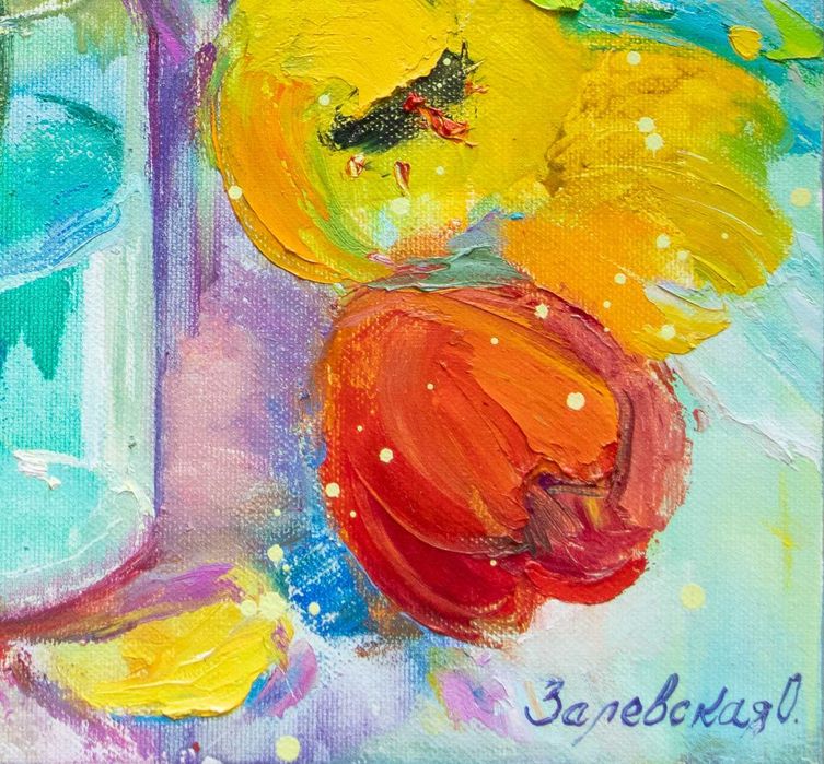 Картина "Желтые тюльпаны". Холст, масло. 75х85см