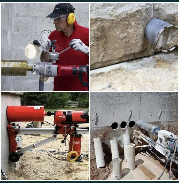 Алмазный бурение разных диаметров. Almazniy bura bilan xar xil diametr