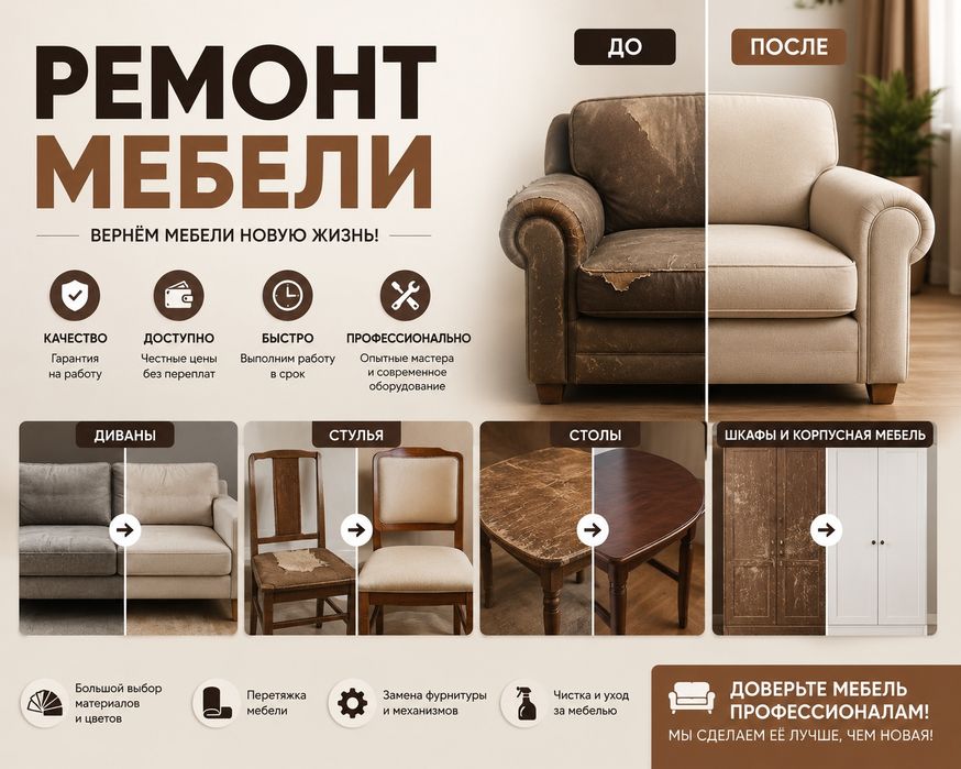 Ремонт кровати,  Ремонт мебели
