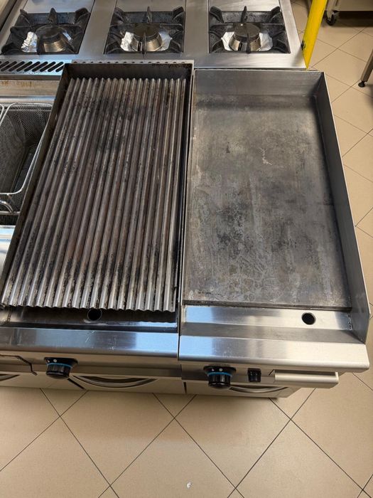 Gratar pe gaz cu placa neteda si Roca Vulcanica Ideal Inox, Linia 930