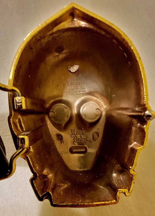 Star Wars C-3PO метална тока с колан от естествена кожа