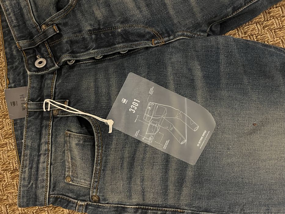 Blugi G-Star Raw 3301 Tapered noi Cu etichetă
