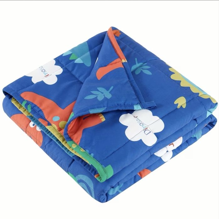 Отежнено одеяло с динозаври (Weighted Blanket) – комфорт, спокойствие и усещане за сигурност