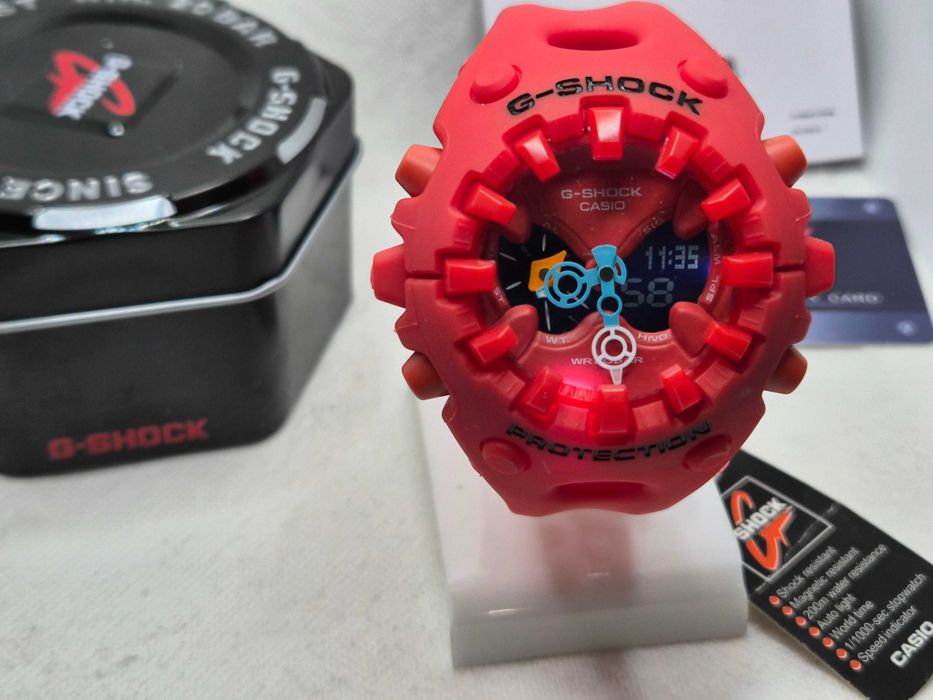Ceas Sport Casio g shock GA-V01-AER rosu, Nou,Garantie 2 ani