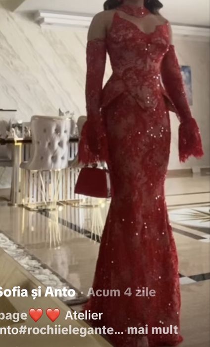Rochie de vanzare a fost facuta  pe comanda este ca si noua