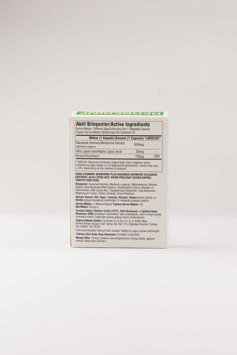 Suda Berberine Plus 500 mg + Chromium & Alpha Lipoic Acid, 30 dona