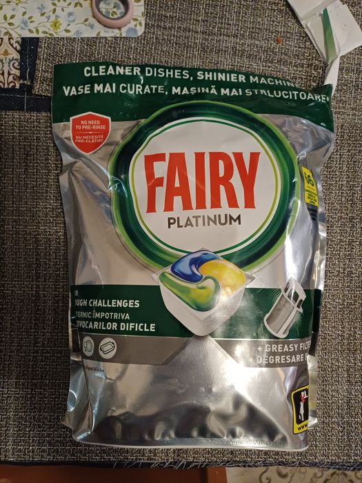 Pachet 66 Capsule Fairy Platinum pentru mașina de spălat vase