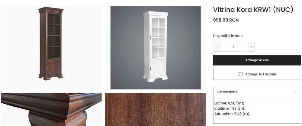 OCAZIE UNICĂ! Mobilier din lemn de nuc – set complet 10.000 lei | Se vinde și la bucată